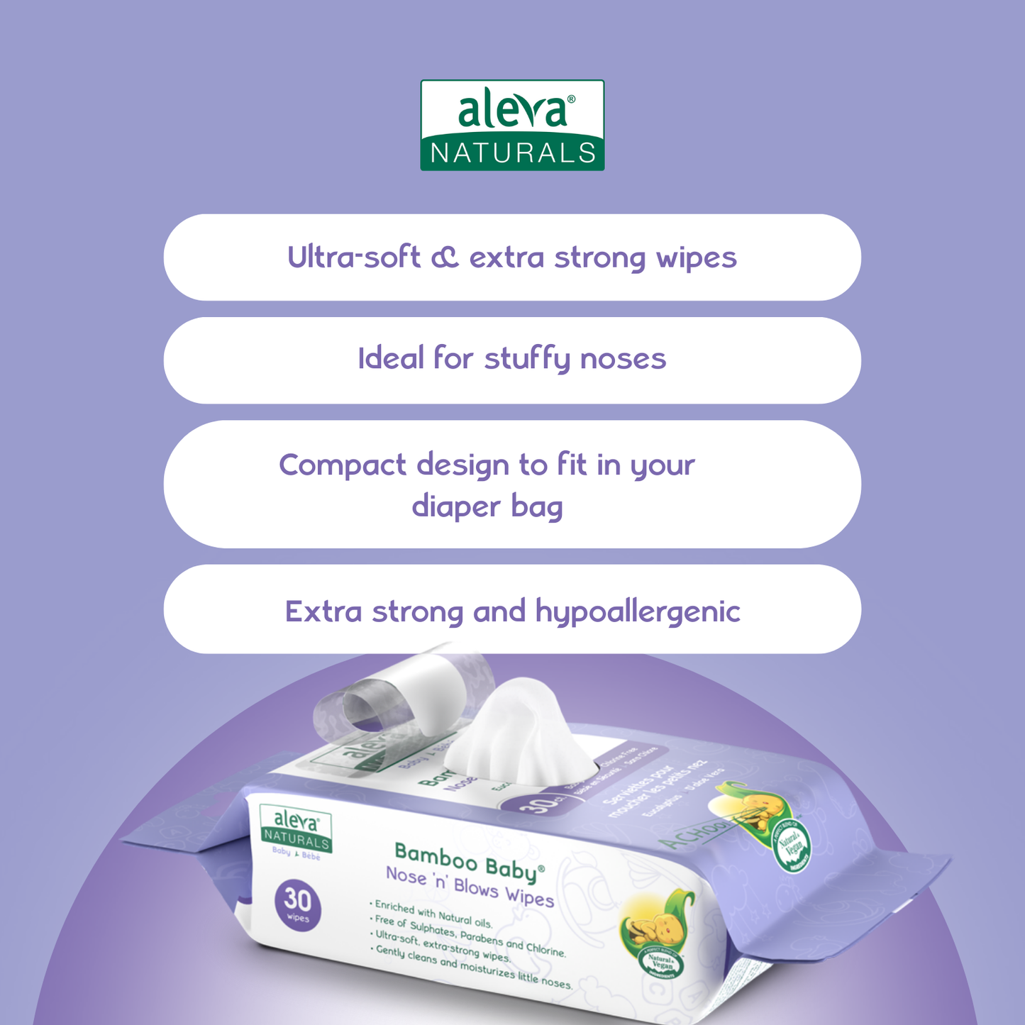 Bamboo Baby Nose 'n' Blows Wipes