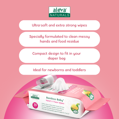 Bamboo Baby Hand 'n' Face Wipes