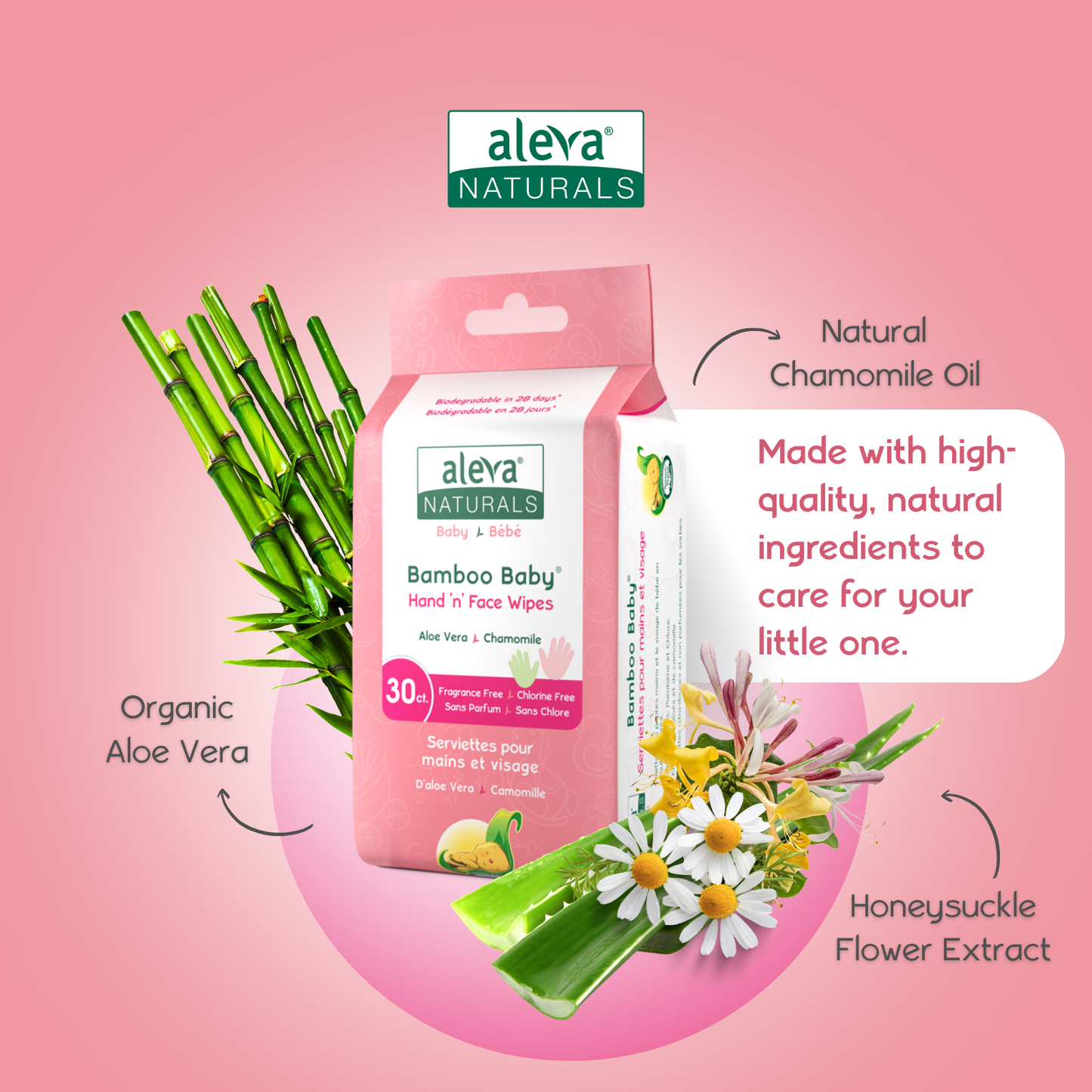 Bamboo Baby Hand 'n' Face Wipes